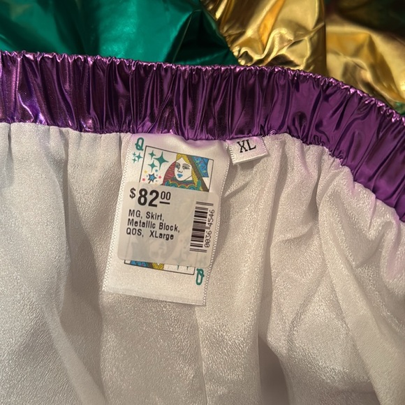 NWT Queen Of Sparkles Metallic Color Block Skirt XL - Picture 3 of 3